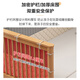 Jufan Dihao [Customizable] Spliced ​​bed Children's bed Crib Cub Beech heightened guardrail Baby bed spliced ​​small bed Three-sided guardrail + double colored bed circumference [log wood style] 200*80*40cm [includes 5cm mattress]