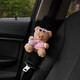 Choose cute bear car seat belt shoulder guard cover car safety belt handle cover anti-sliding car doll decoration products for women blue plaid + little blue bear [two sets]
