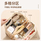 Natural House Cosmetic Bag Women's Portable Large Capacity Toiletries Bag Ins Premium Internet Celebrity Travel Cosmetics Storage Bag Milk Apricot White Cream Texture Extra Large Capacity