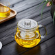 Quandu Teapot Glass Teapot Thickened Heat-Resistant Glass Teapot Creative Smoke Gray Glass Kung Fu Tea Set Yinxian Cup 500ML