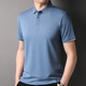 
Kangaroo, mulberry silk T-shirt, men's short-sleeved summer middle-aged and young men's casual solid color lapel, daddy's ice silk t-shirt, black-7036 175/XL (recommended 140-160Jin [Jin equals 0.5 kg])