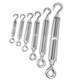 Deqi 304 stainless steel turnbuckle screw OC type wire rope tightener accessories open body turnbuckle bolt M4 OC type