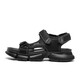 
Jeep men's shoes, new summer real cowhide sports sandals, soft sole comfortable and lightweight outdoor non-slip beach shoes 1585 black (leather shoe size) 42