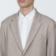 无印良品（MUJI）男式 易打理 弹力 夹克男士外套男款春秋款 西装小西服AD0V0A4S 浅灰棕色 XL (180/104A)