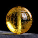 Caihe raw mineral beeswax gold amber carved heart sutra round beads top beads Buddha beads accessories jewelry diameter 9-10mm single
