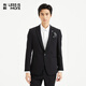 Lilang Youth Business Men's Wear Shopping Mall Suit Suit Men's Wool Business Suit Two-piece Set A4QXF91 Black 170A
