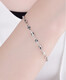 Yubo Workshop platinum bracelet for women Pt950 fashionable white gold and platinum anklet thin solid bracelet Pt950 platinum bracelet about 2.4g free certificate length 16+2