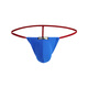 
BRAVEPERSON Men's super-sliding stretch-line pants, low-waist T-shirt underwear, cool and silky and fashionable male sexy hip-showing single-thong underwear, blue L