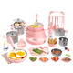 Food play real cooking children's mini kitchen real cooking set cooking kitchen utensils educational house boy and girl birthday gift 7-14