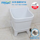 Rongjie automatic drain household large wash mop pool without dirty hands ceramic balcony desk-controlled small bathroom square mop pool No. 002 (length 40 width 37) desk-controlled drain