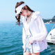 Langyue women's summer air-conditioned shirt Korean style thin coat loose fashion casual female student chiffon shirt cardigan thin top LWFS203189 white short one size