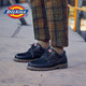 Dickies casual shoes men's shoes autumn low top work shoes men's versatile trendy casual leather shoes British style men's shoes black 40 [a size larger, suitable for sports shoes 41]