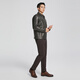 YOUNGOR Leather Clothes Men's Autumn and Winter Middle-aged and Young People's Inner Boundary Warm Leather Clothes Goatskin Soft and Comfort Shopping Mall The same style black YPCB415482AFA XL 180/100A