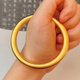 Duchen 18K gold bracelet ancient method inheritance 3D hard gold bracelet solid women's 8mm frosted 999 gold bracelet 8mm ancient method inheritance bracelet 56