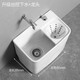 GuanMu ceramic mop pool home balcony bathroom floor row mop pool mop pool side row with drain and dehydration basket Taiwan control automatic drainer 46 cm with drain funnel Taiwan control Taiwan control without faucet