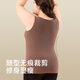 美·雅·挺无痕大码保暖背心女200斤内搭加绒免穿文胸自带胸垫德绒保暖内衣 【大码单件】咖啡 3XL 【建议150-180斤】