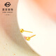 Caibai Jewelry Gold Earrings Pure Gold 5G Craftsmanship Sparkling Gold Polished Earrings Doudou Earrings Price Approximately 0.75g
