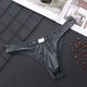 ROSELEX confidential delivery bullet separation men's sexy underwear low-waist mesh see-through temptation thong XL gray