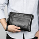 Binli Kangaroo men's handbag business soft leather trendy envelope bag men's casual large capacity clutch bag men's thin model 1909 black small 1909
