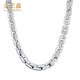 Jin Yixin platinum necklace men's PT950 platinum necklace, elegant, simple and fashionable platinum chain, men's platinum jewelry square chain, weighs about 46 grams, is about 60 cm long, is about 4mm thick