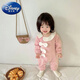 Disney baby clothes spring clothes onesie newborn cute princess ha-wear baby girl 100-day full moon suit bow yellow 36cm 66