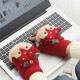 Jiuaijiu children's gloves for boys and girls winter knitted warm baby flip half finger cartoon thickened five fingers 1900560 pink