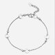 Pt.Charm platinum bracelet women's light luxury round Sansheng III pt950 new platinum extension bracelet as a gift for wife, ready stock 2.70-2.80g, chain length 16+3CM