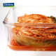 GlassLock Südkorea importiertem Temperaturglas Frischwahrnehmungsbox Lunchbox Mikrowellenofen Set Lunchbox Lebensmittel Aufbewahrungsbox Rechteckige 400 ml + rechteckiger 695 ml + Beutel