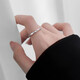 Mansheng pure 999 pure silver Mobius ring light luxury index finger ring women's open ring niche design single ring 999 silver Mobius ring nail sand style