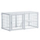 Jiamen JIAMEN (JIAMEN) anti-jailbreak fence dog cage, household dog isolation fence, free combination reinforcement for small dogs, cats and dogs, Teddy Corgi, black, bold and reinforced, anti-tilt, 6 pieces 120*60*70, with top to prevent jailbreak