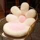 Feather pocket flower seat cushion butt cushion office sedentary chair cushion backrest all-in-one student dormitory floor butt cushion white flower anti-rabbit plush 50*50cm non-slip and comfortable