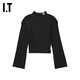 Maison MIHARA YASUHIRO IT Women's turtleneck sweater chic three-dimensional tailoring sweater 9SW691XJ YEX/yellow 36