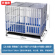 HKML stainless steel dog cage large dog cage folding medium dog small dog pet with toilet indoor dog house outdoor 125*95*106 folding square tube fully welded 1 shot of 8 free dogs factory direct sales new products limited time impulse