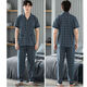 Nanjiren young half-sleeved cotton home clothing two-piece set for men's summer short-sleeved trousers pure cotton thin spring 2023 -R653 2XL