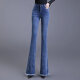BJORN GOAN JEANS POUR LES FEMMES 2025 Spring and Automne New Fashion Trendy Micro Flare Pantoureurs High Wistle Slim Flexible Flare Pantum Long Pantalon Forging-Edged Versatile 6191-Light Blue 26 suggéré 80-90jin [Jin est égal à 0,5 kg]