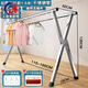 Stainless steel double pole clothes drying rack floor-standing folding retractable mobile indoor hanging clothes drying rack balcony cool quilt rack stainless steel thickened double pole 1.6 meters + 2 piece set