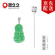 Lingjiujiu 925 silver fine needle buckle head oblique hole crooked hole pendant buckle cross hole diy jade buckle head jade Buddha pendant plain silver clip button