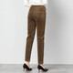 Ubers autumn and winter elastic corduroy harem pants for women with small feet pants carrot pants loose casual and velvet warm velvet pants for women brown (single layer) 9901 34 (waist circumference 2 feet 7)
