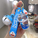 Doraemon keychain pendant liquid quicksand school bag hanging ornament for girlfriend best friend children creative heart-hearted practical quicksand Dingdang cat-bottle + blue and white bell