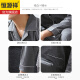 Hengyuanxiang pajamas men's spring and autumn pure cotton long-sleeved lapel cardigan pajamas large size solid color simple can be worn outside home clothes set dark gray XXL