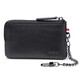 
GOLF key bag fashionable mini cowhide men's waist-hung car key bag multi-function key case black crocodile pattern