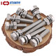Bairuite (bairuite) 304 stainless steel external hexagonal bolt and nut set extended national standard external hexagonal screw screw screw combination M6*50 3 sets