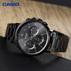 Casio (CASIO) watch business Black Warrior three-eye six-pin steel band fashion waterproof examination watch men's watch gift for boyfriend MTP-E321B-1AVDF