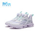 361 children's shoes girls children's sneakers knob button summer new large mesh breathable running shoes mid-to-big children's casual shoes 361 degree white/light pink purple/sprouted green 36