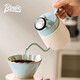 Bincoo ceramic hand-pour coffee pot set filter sharing pot coffee utensils complete set of home hand grinding coffee machine ceramic hand-pour coffee pot basic five-piece set-green