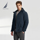 Nautica [einteiliger direkter Drop] Herren- und Winter-Anti-Licht-Spritzer und entfernbarer Hut dicke Jacke Baumwolljacke für Männer Jo4308 Navy 4NV M.