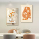 
Chengzai New Chinese Restaurant Decorative Painting Persimmon Painting Dining Room Hall Hanging Painting Two-Link Japanese Kitchen Dining Table Background Wall Mural JD15938 50*70/50*70 Textured Oil Canvas Ps Gold Frame