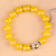 Bao Xinfanrui BOSFRU five elements earth-deficient and earth-replenishing jewelry bracelet, natural crystal, customized yellow agate earth-loving bracelet for boyfriend, five-star replenishing earth-yellow agate bracelet, bead diameter 14mm