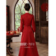 
Seidler's new Chinese toast suit Bride 2025 new burgundy wedding dress for women summer engagement cheongsam wedding dress burgundy XL (recommended 116-125 Jin [Jin equals 0.5 kg])