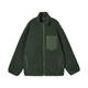 Jingjing Tokyo-made jacket men's lamb wool autumn and winter jacket couple loose thickened clothing dark army green L